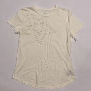 NEW W/ TAGS - GAP tee in cream with beaded star